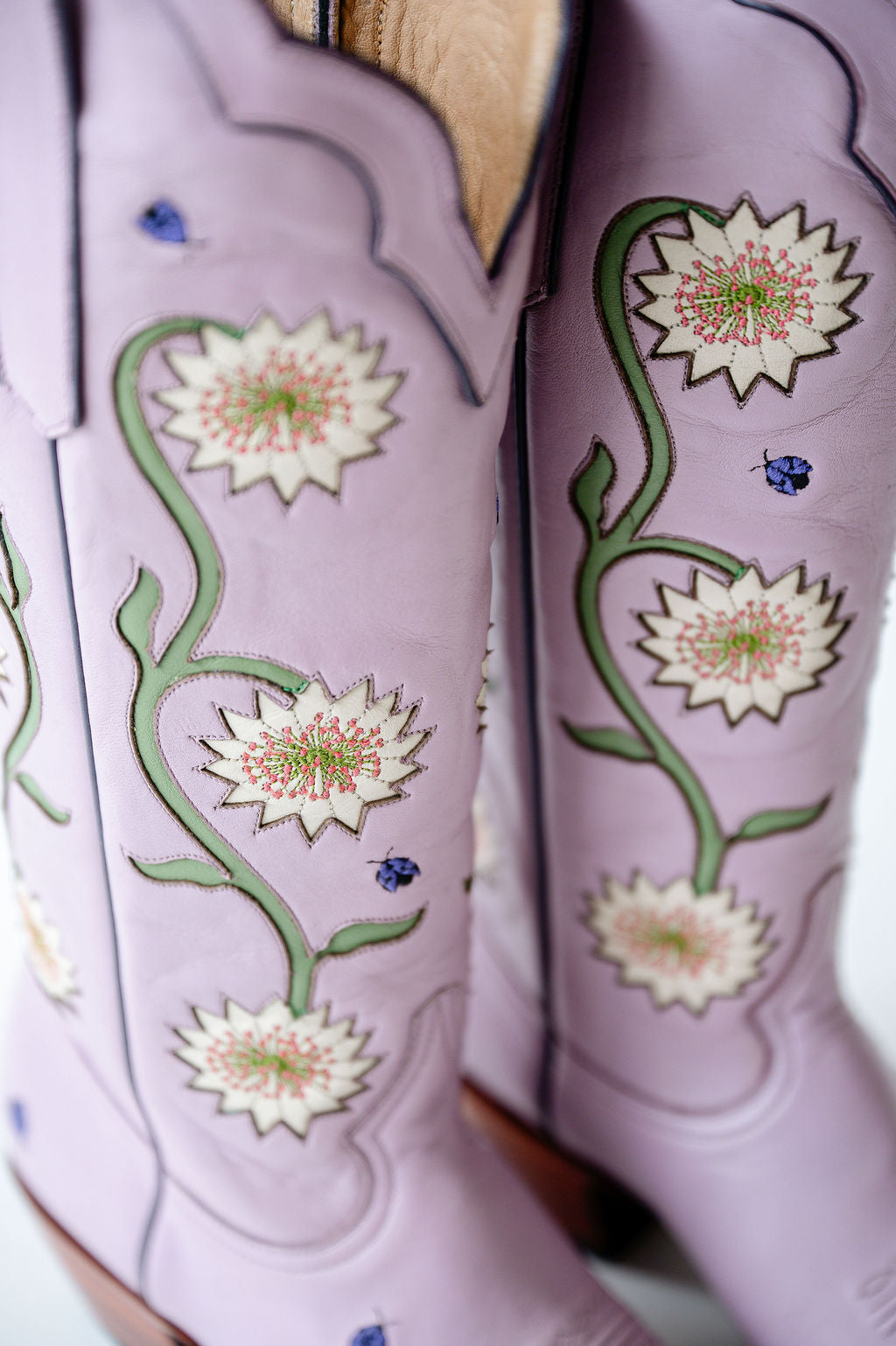 Close-up of Lila Cowgirl Boot in Lavender