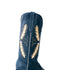 Navy western cowgirl boots, heirloom cowgirl boots, luxury cowgirl boots, handcrafted leather boots
