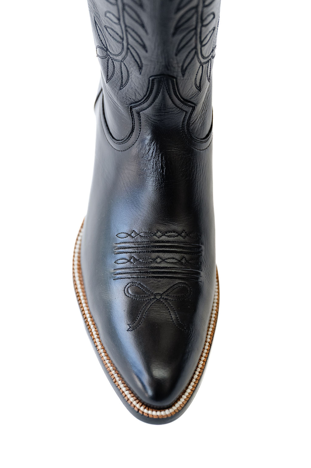 Black western cowgirl boots, heirloom cowgirl boots, luxury cowgirl boots, handcrafted leather boots, Petite Paloma Cowgirl Boots