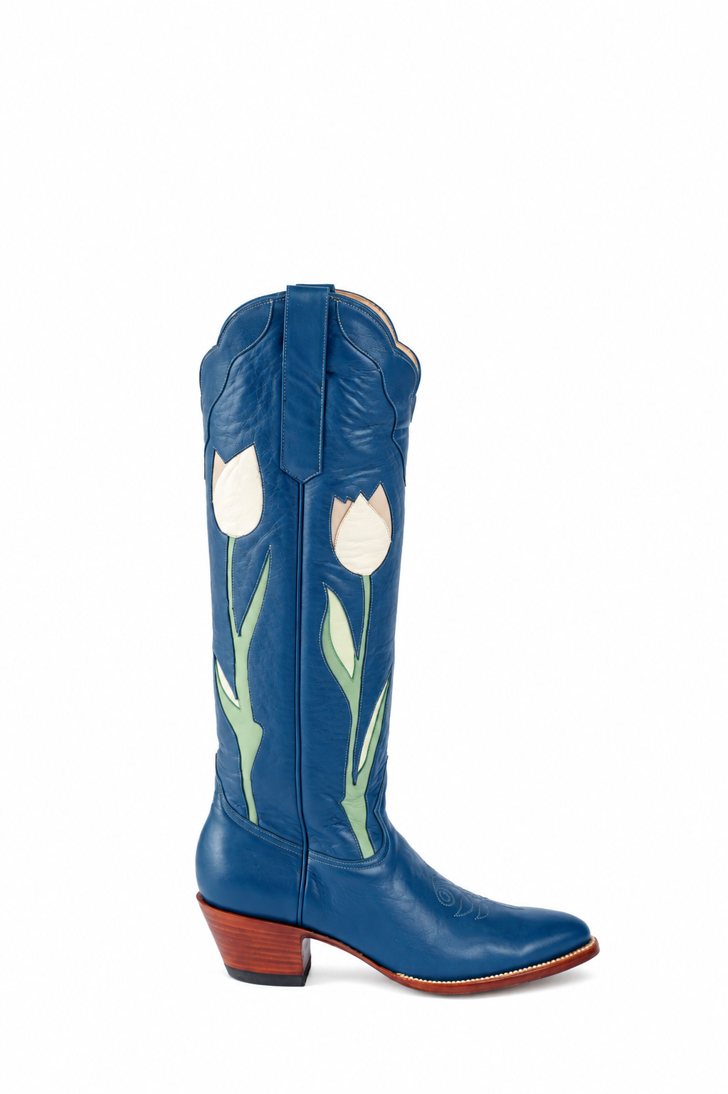 Sadie Cowgirl Boot in Denim