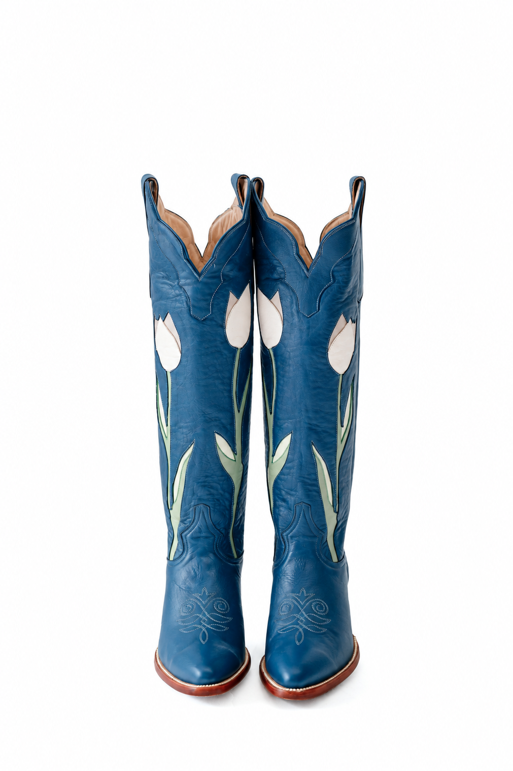 Sadie Cowgirl Boot in Denim