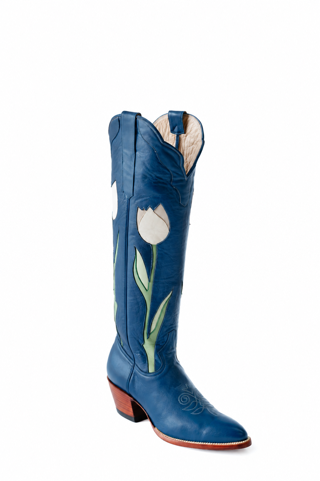 Sadie Cowgirl Boot in Denim