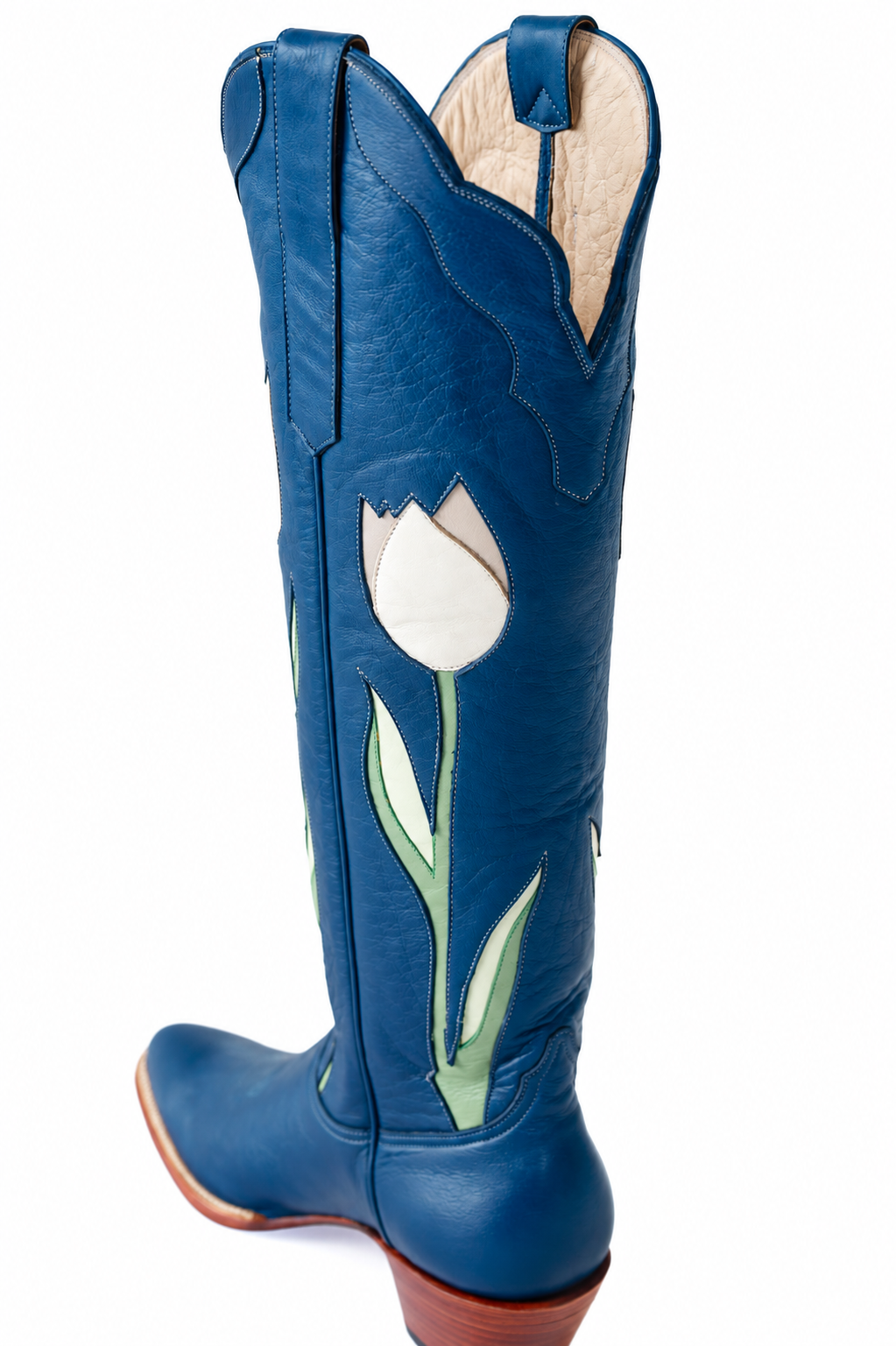 Sadie Cowgirl Boot in Denim
