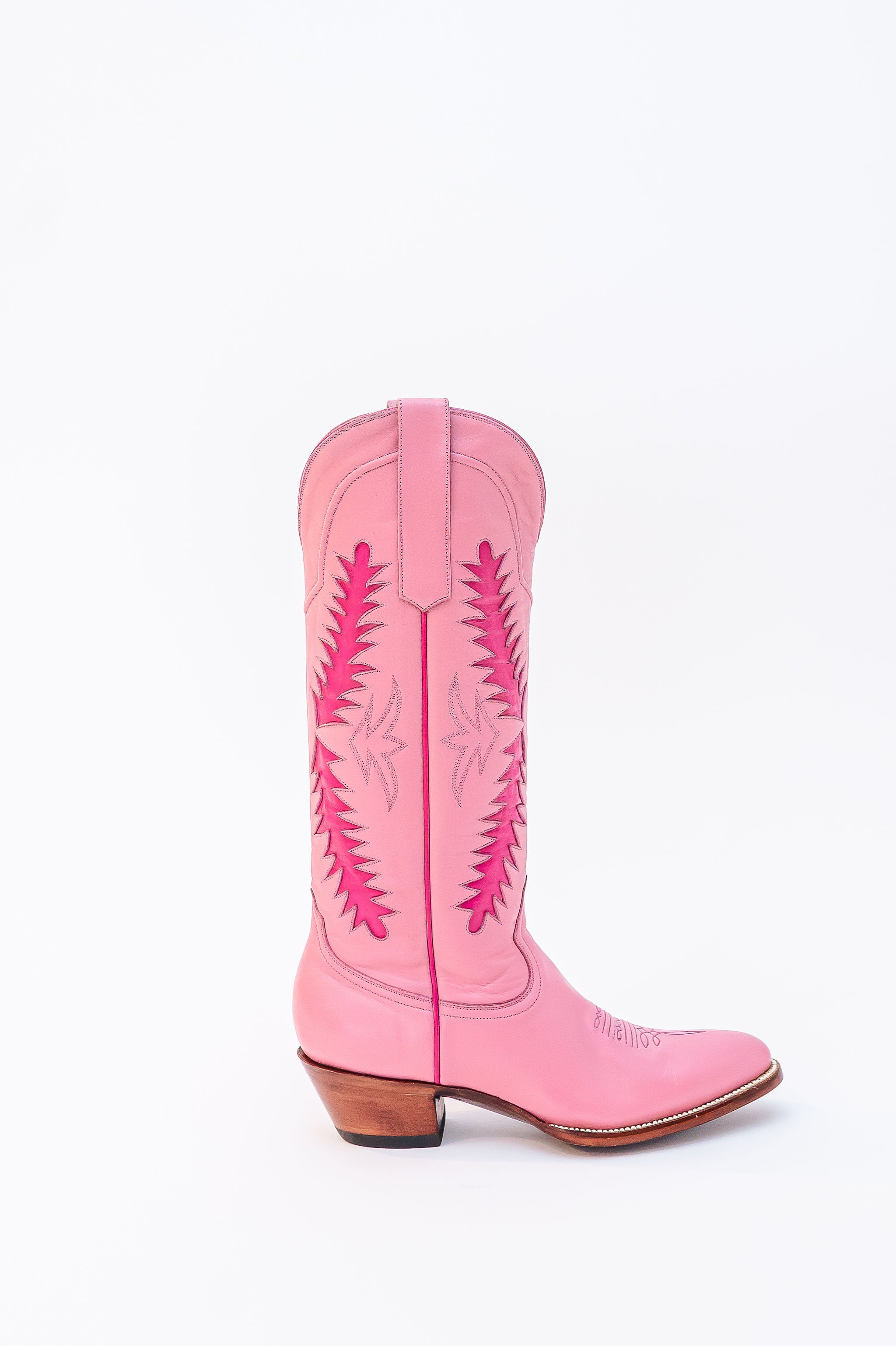 Finnley Cowgirl Boot in Pink with Hot Pink Petite Paloma